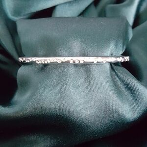 Swarovski Bangle Bracelet - Silver Tone Crystals